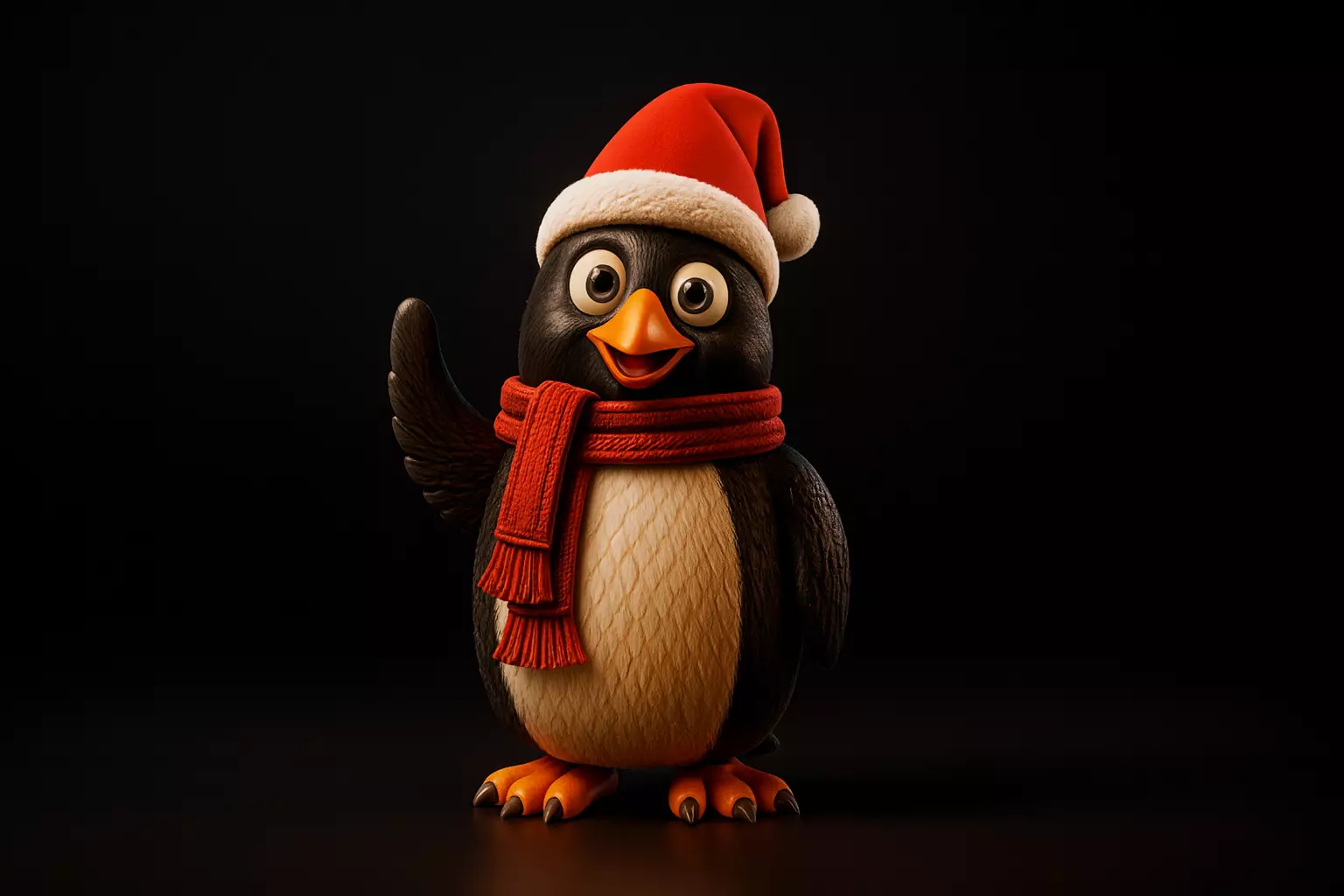 Cute Christmas Penguin 3D Print Holiday Penguin Figurine 3D print model_0