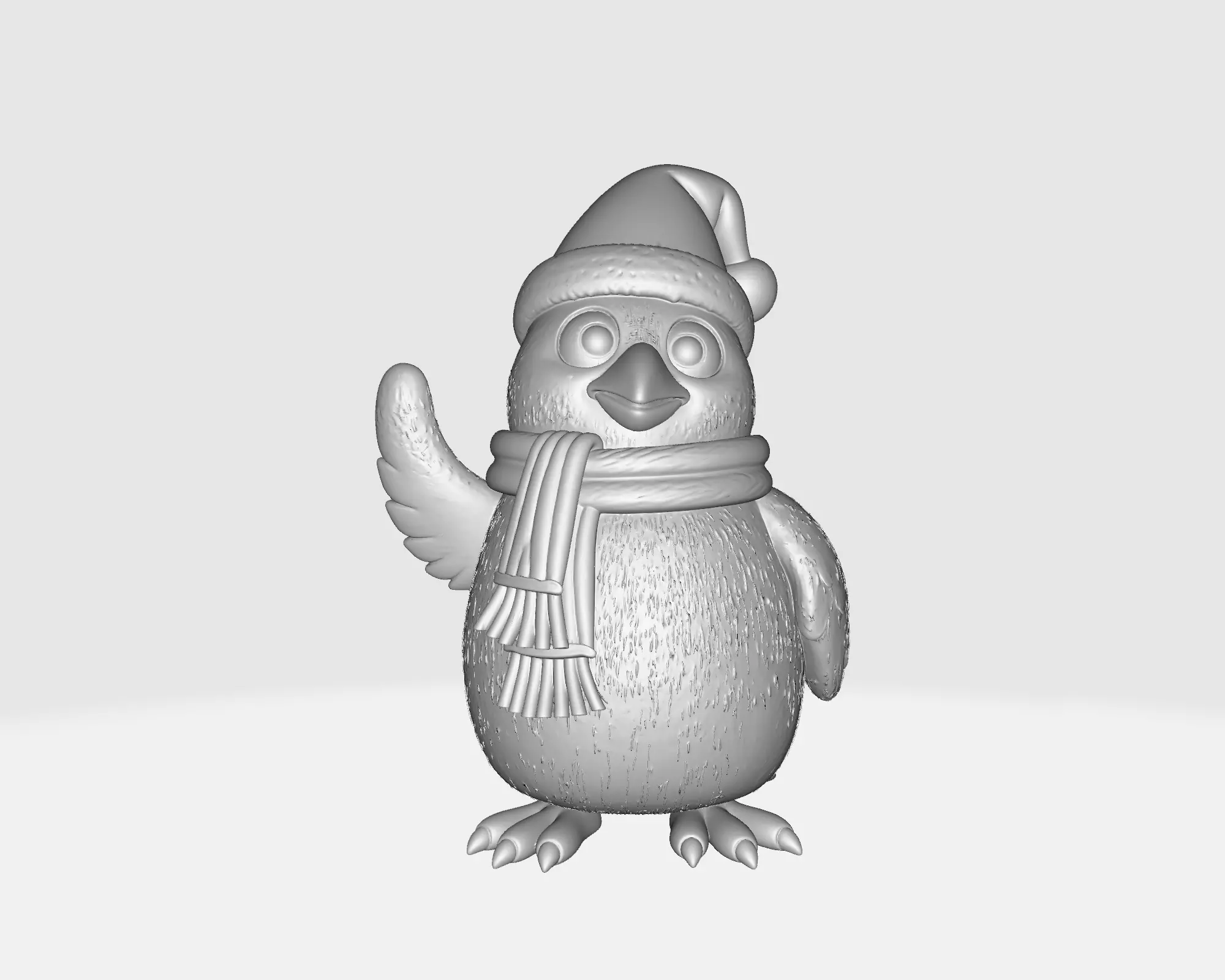 Cute Christmas Penguin 3D Print Holiday Penguin Figurine 3D print model_1