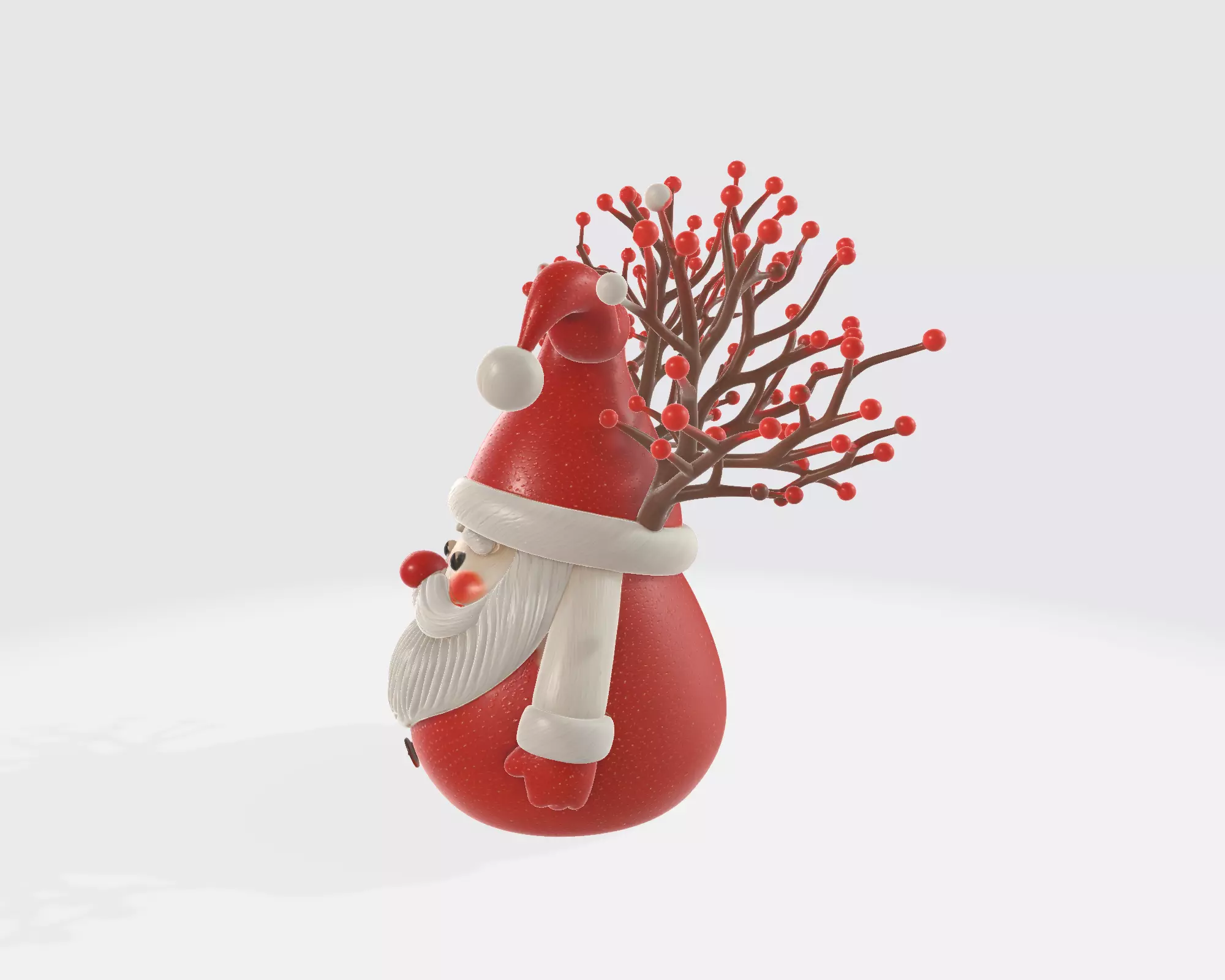 Santa Claus Christmas Decoration Festive Holiday Figurine  3D print model_5