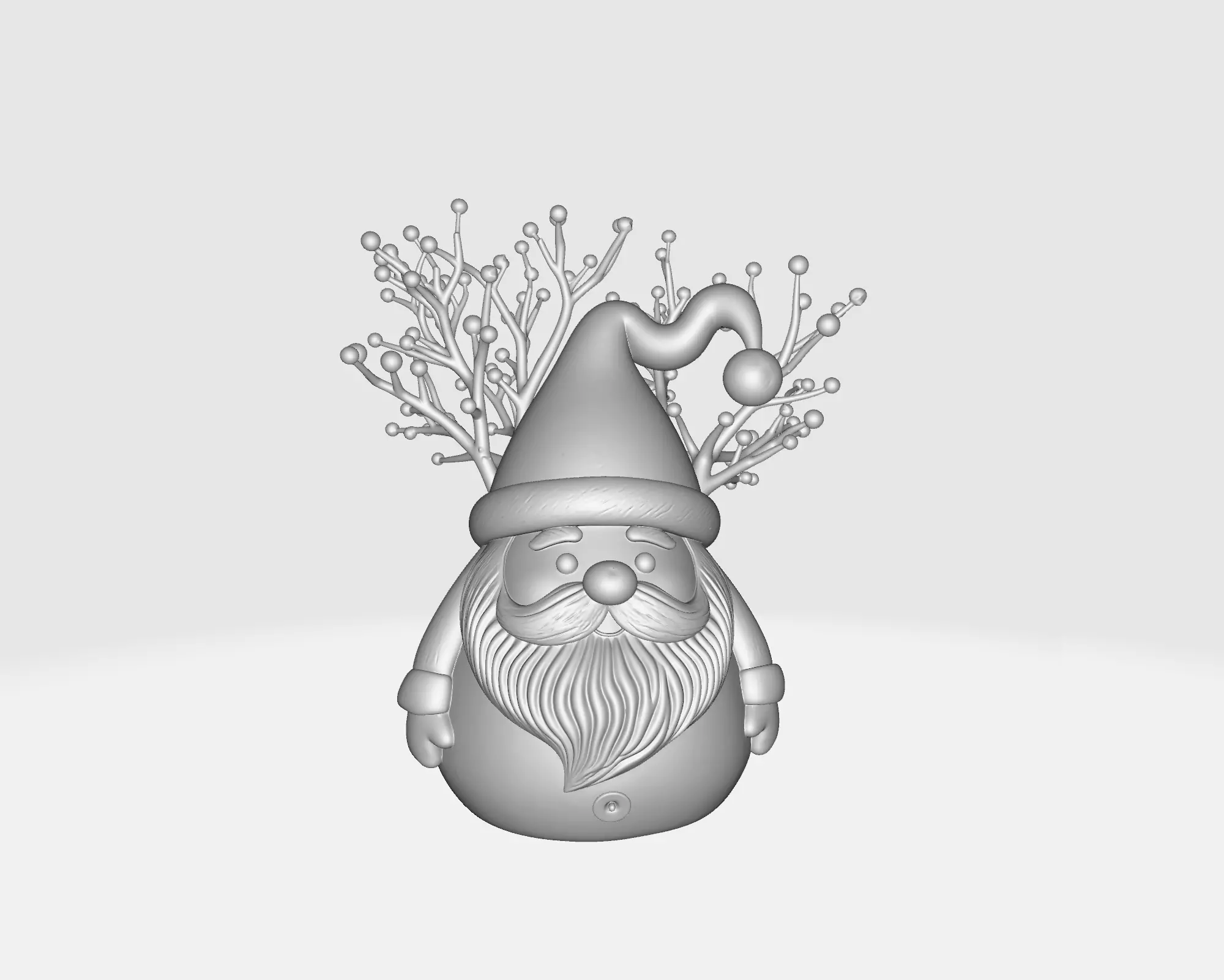 Santa Claus Christmas Decoration Festive Holiday Figurine  3D print model_1