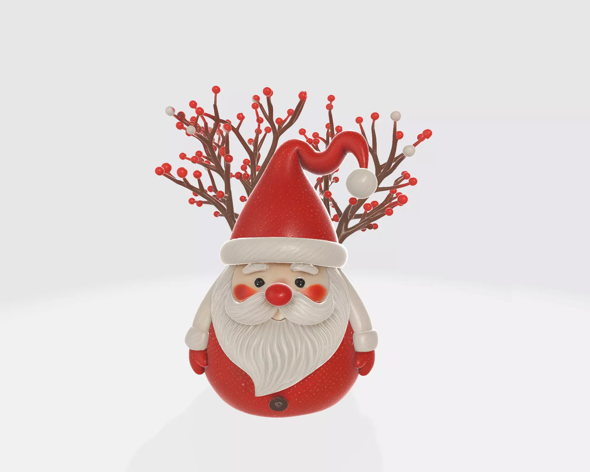 Santa Claus Christmas Decoration Festive Holiday Figurine  3D print model_8