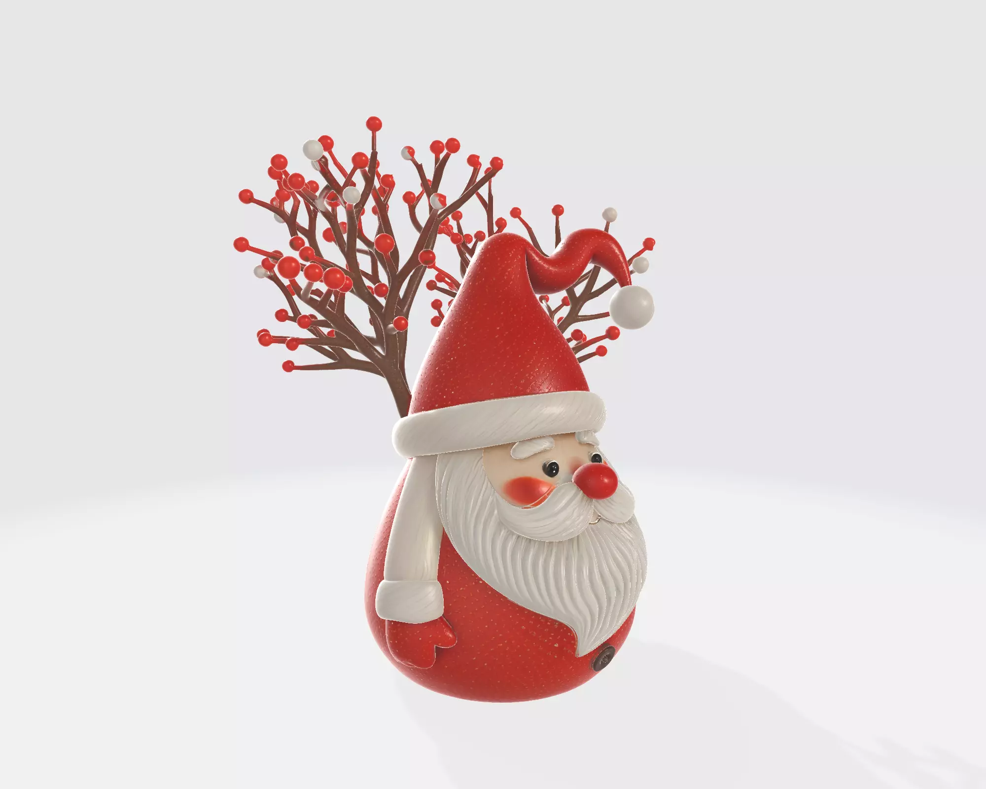 Santa Claus Christmas Decoration Festive Holiday Figurine  3D print model_7
