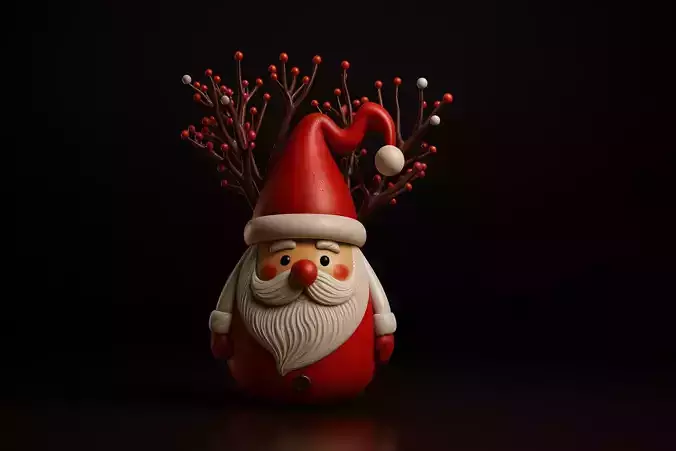 Santa Claus Christmas Decoration Festive Holiday Figurine  3D print model