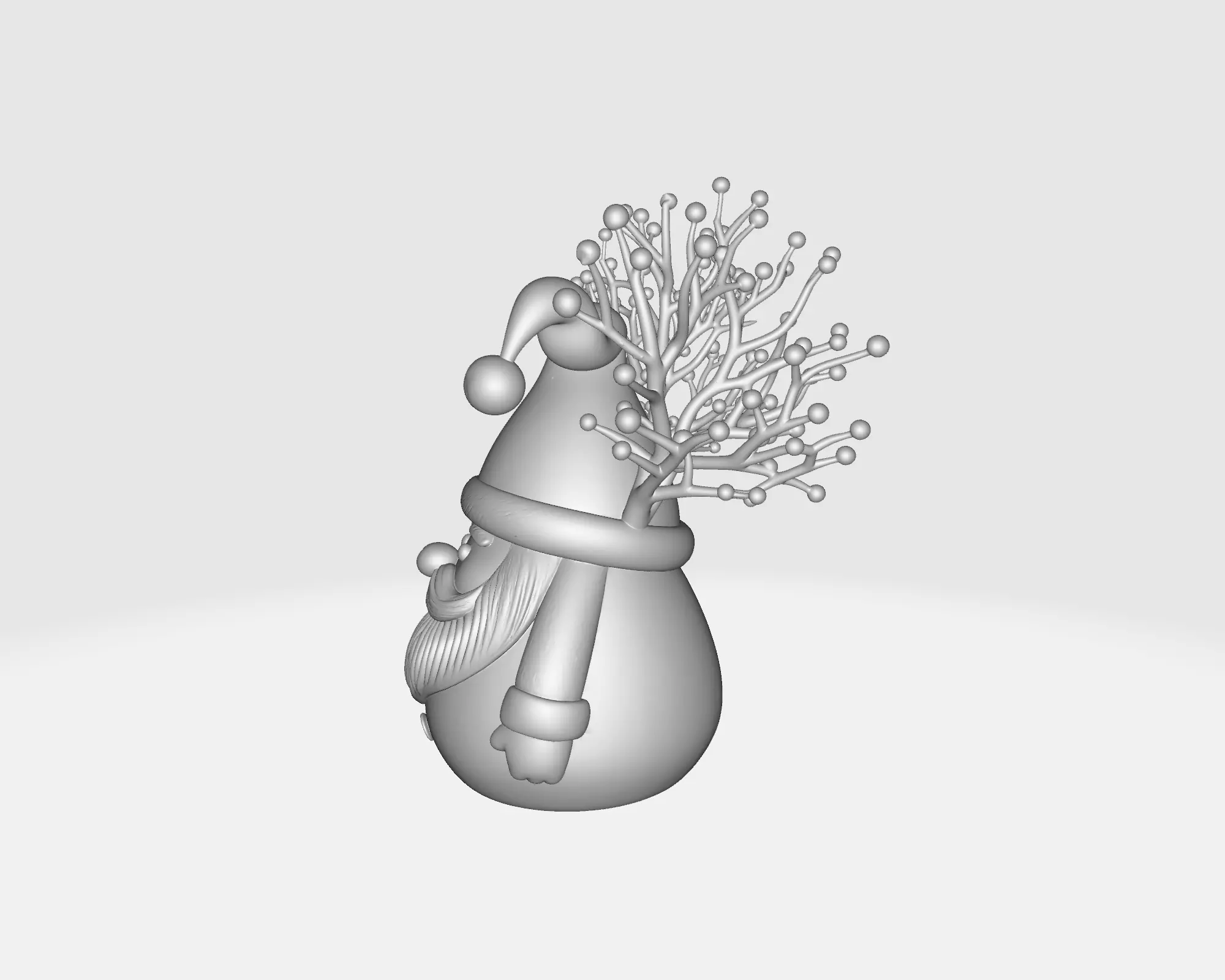 Santa Claus Christmas Decoration Festive Holiday Figurine  3D print model_2
