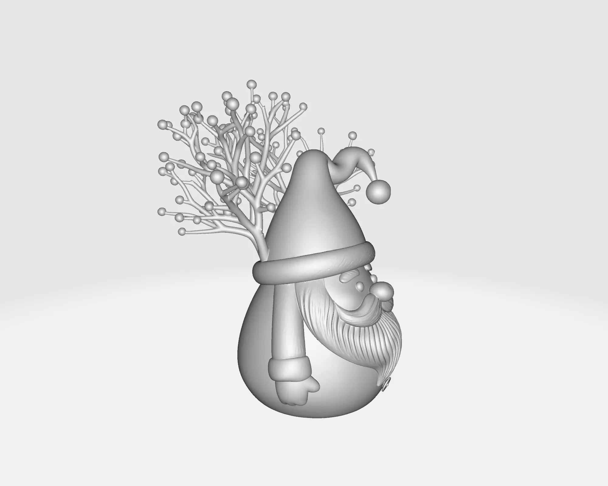 Santa Claus Christmas Decoration Festive Holiday Figurine  3D print model_3