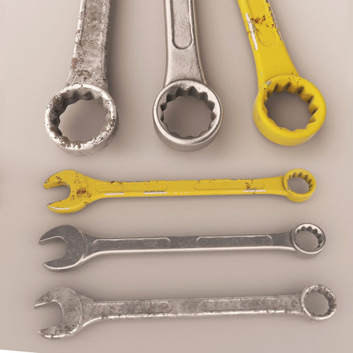Wrench KEY 2 Low-poly 3D model
