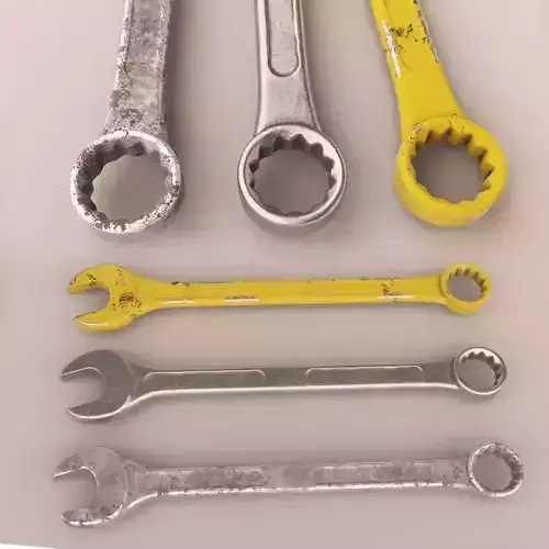 Wrench KEY 2 Low-poly 3D model