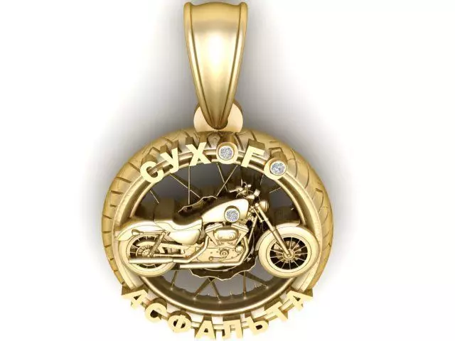 Golden Cyxof Bike Pendant 3D Printable Model 3D print model