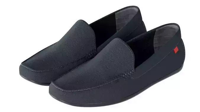 Mens Broadway Slip On Shoe Navy Italo Grainy