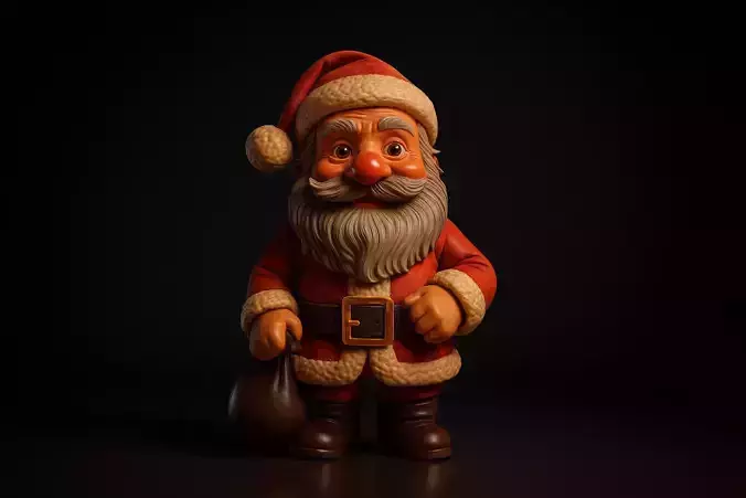 Santa Claus Figurine Christmas Decoration Model 3D print model Santa Claus Figurine Christmas Decoration Model 3D print model