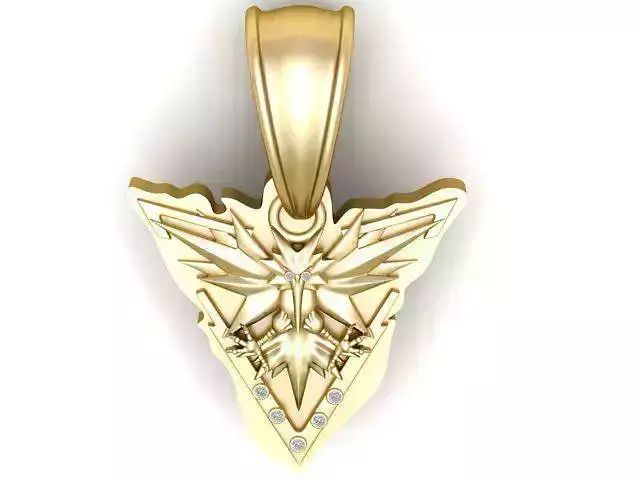 Pokemon Go Team Instinct Pendant 3D Printable Model