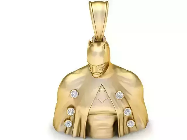 Golden Batman Pendant 3D Printable Model