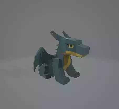 Low poly baby dragon