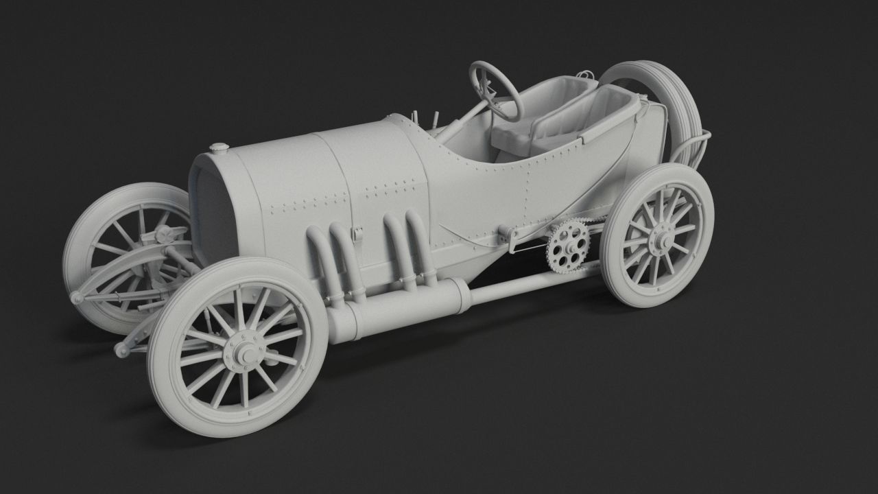 Mercedes GP 1908 oldtimer 3D model_6
