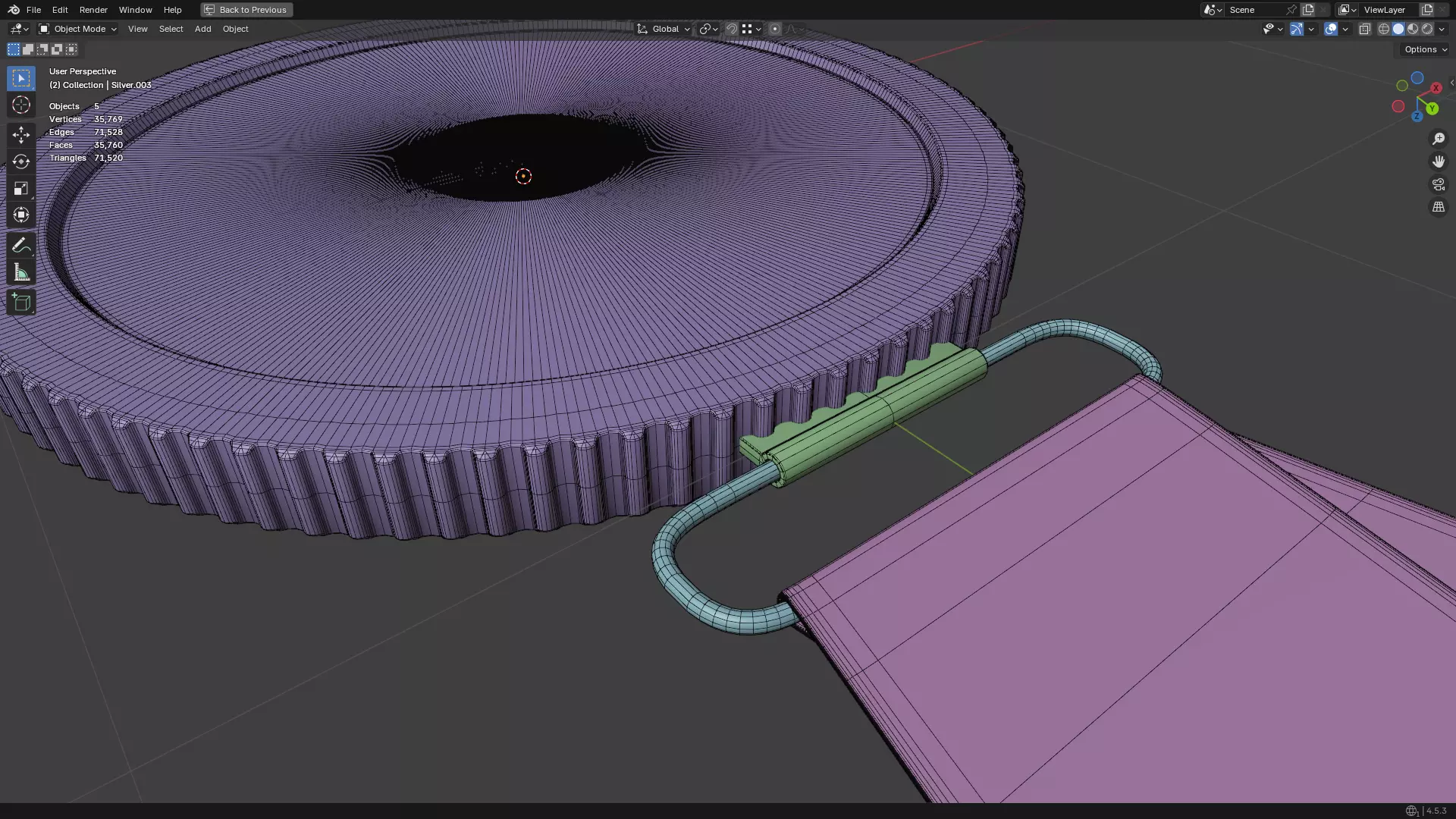 Silver Medal PBR 3D model_28