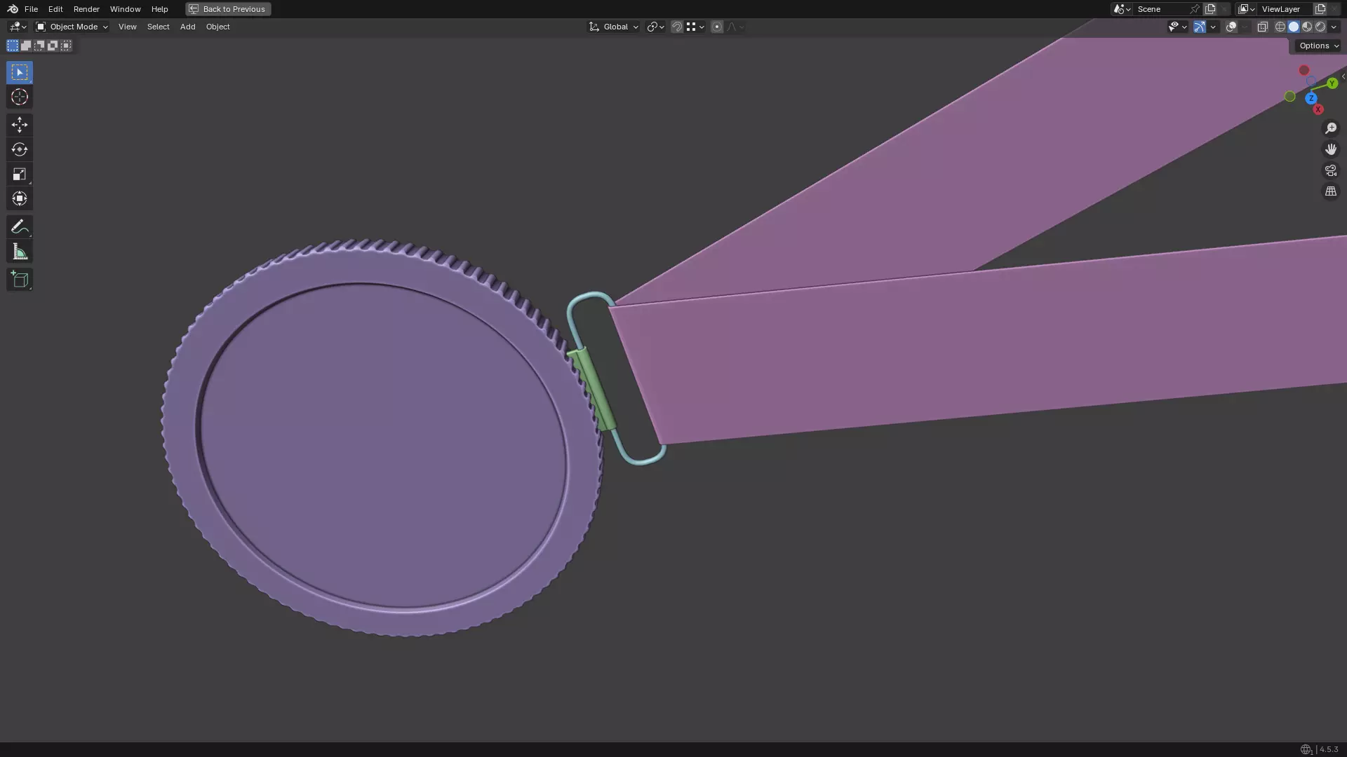Silver Medal PBR 3D model_15