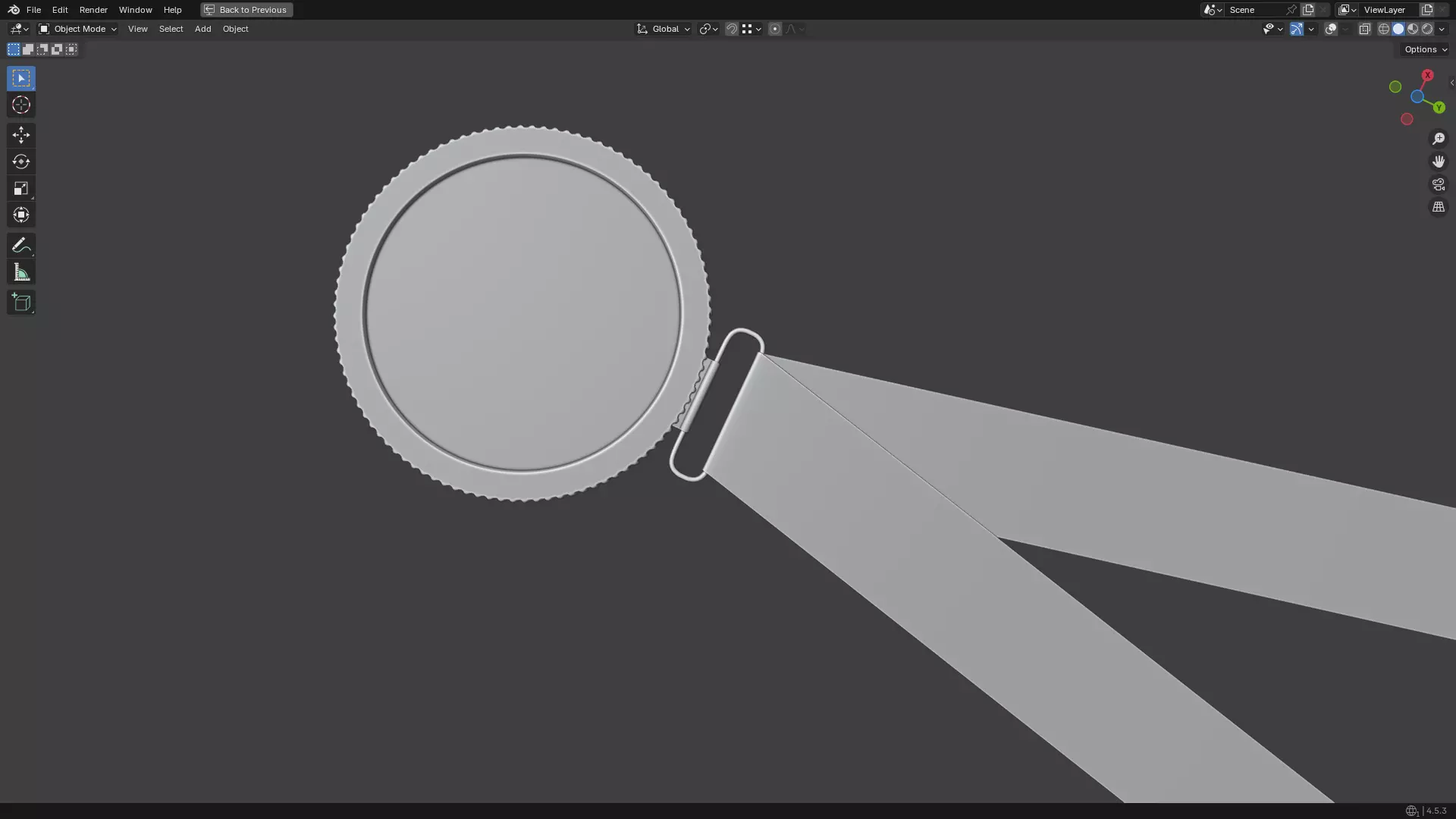Silver Medal PBR 3D model_5