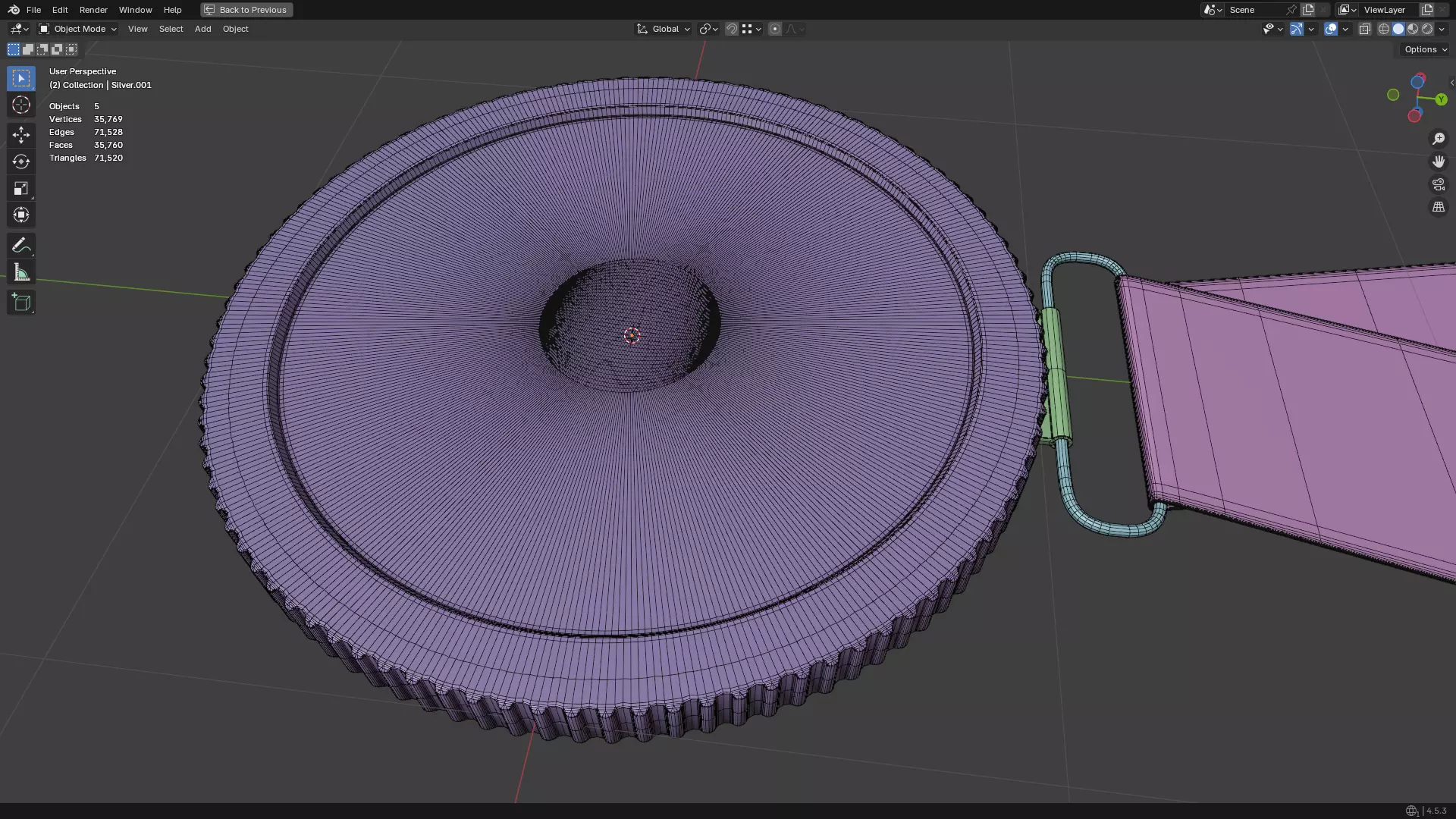 Silver Medal PBR 3D model_35