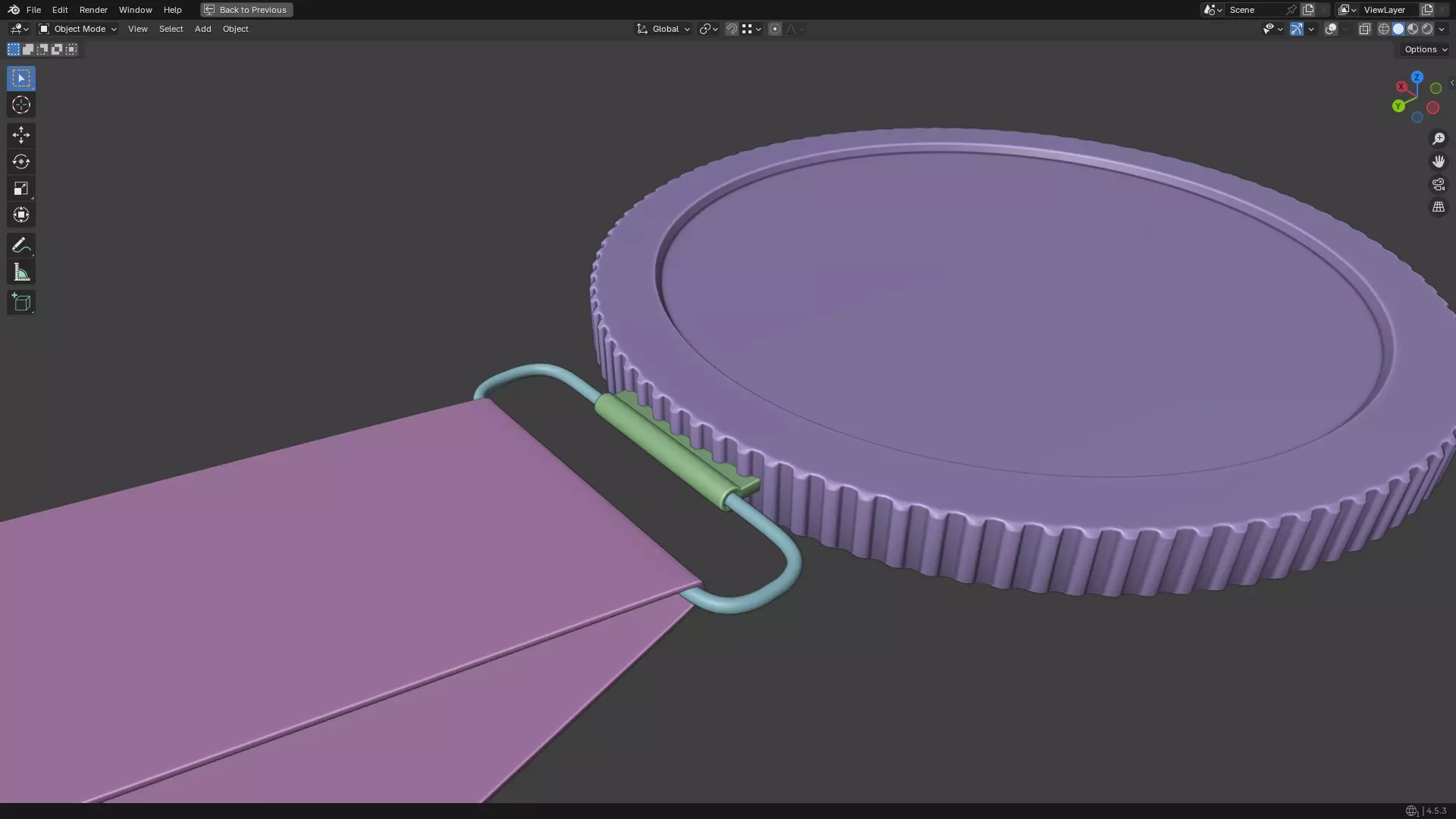 Silver Medal PBR 3D model_18