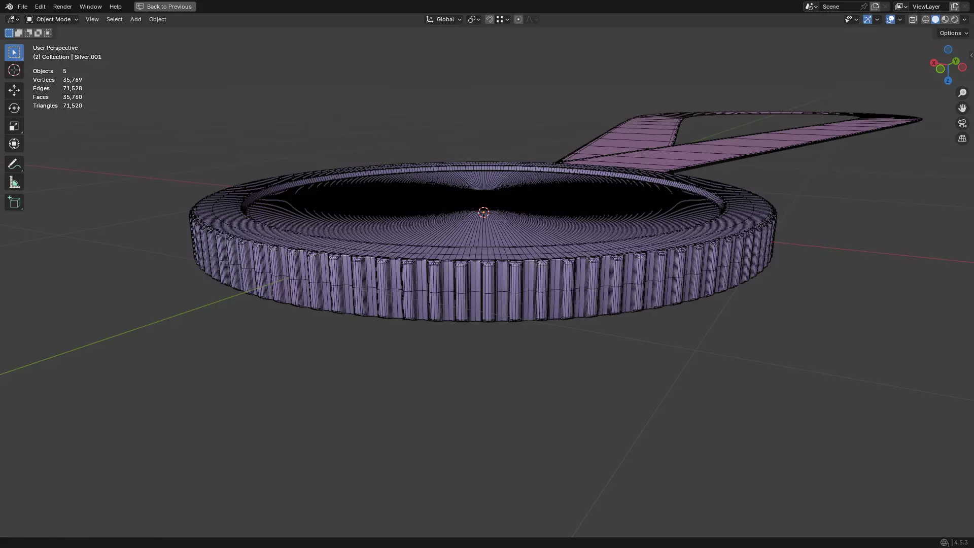 Silver Medal PBR 3D model_34