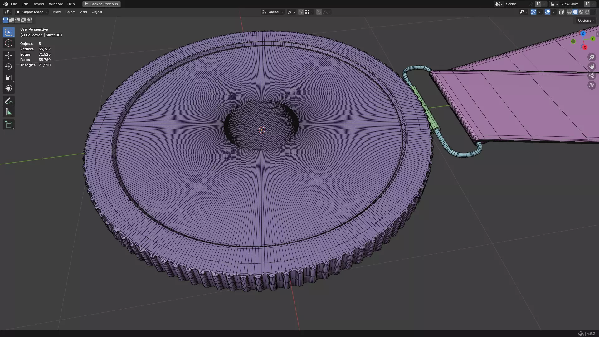 Silver Medal PBR 3D model_36