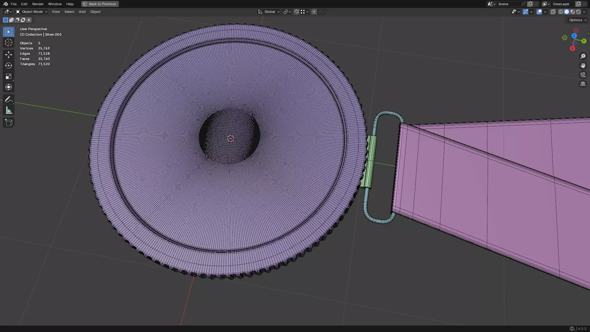 Silver Medal PBR 3D model_31
