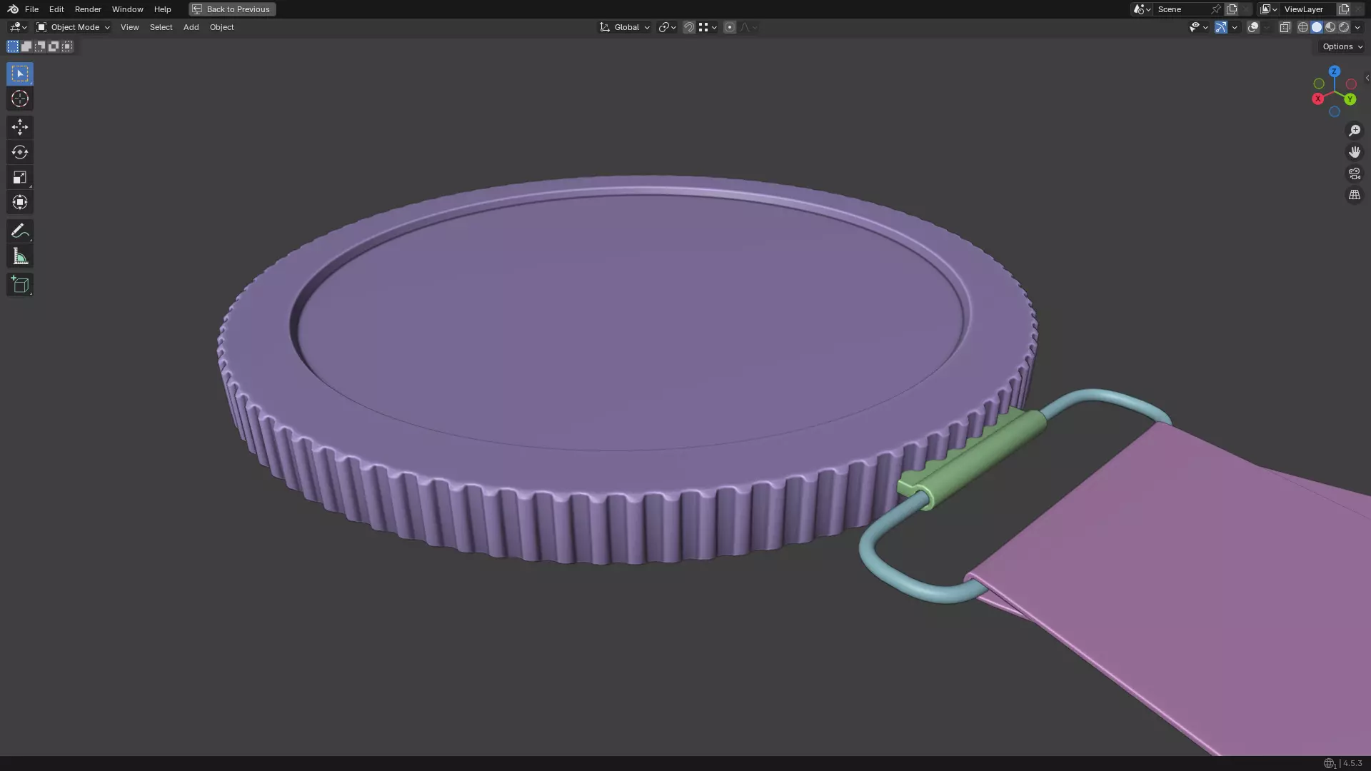 Silver Medal PBR 3D model_17