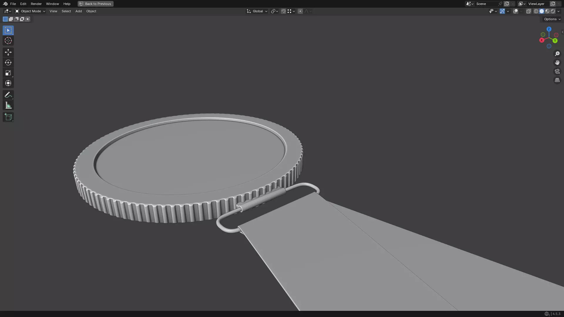Silver Medal PBR 3D model_6