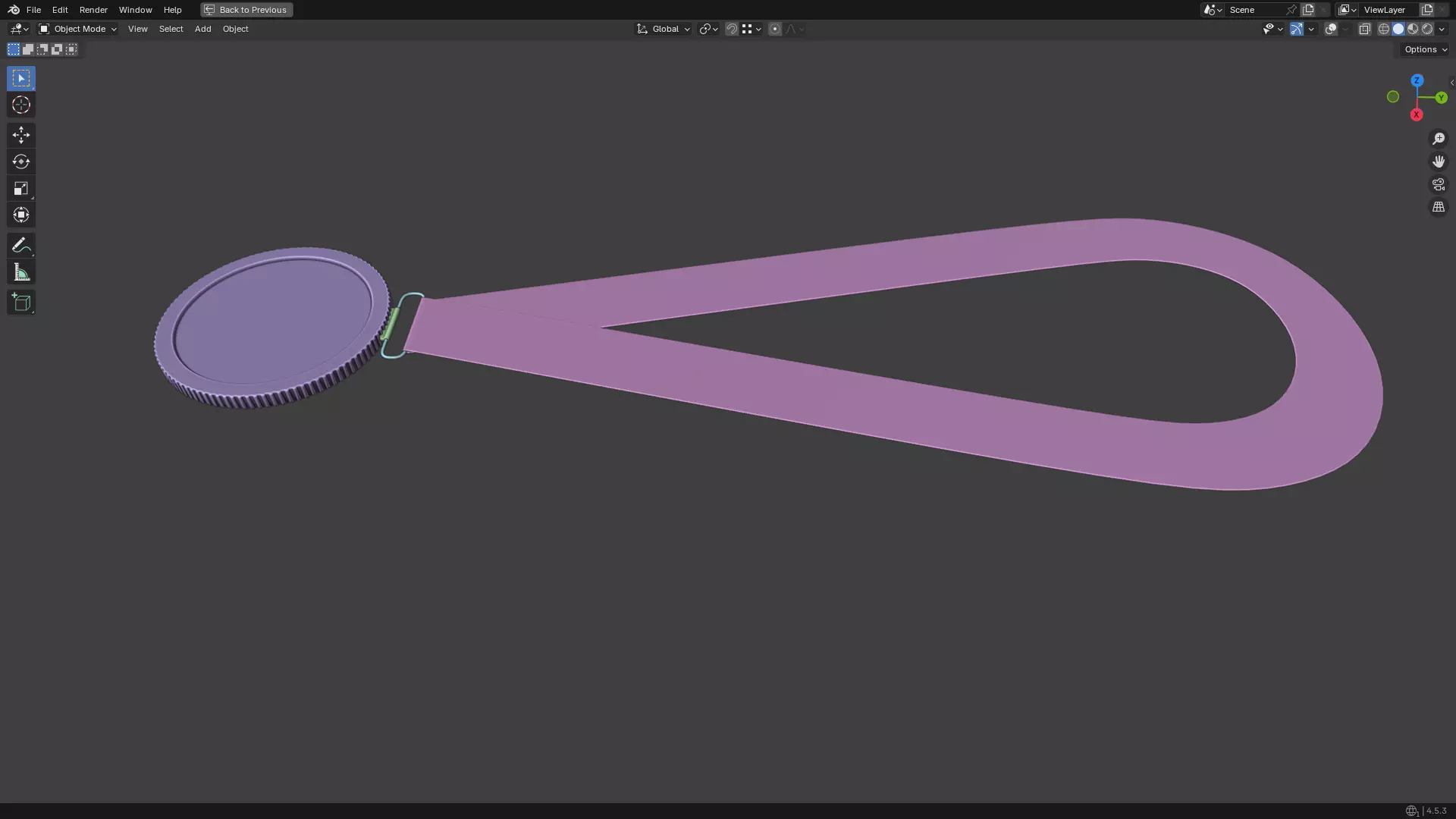 Silver Medal PBR 3D model_13