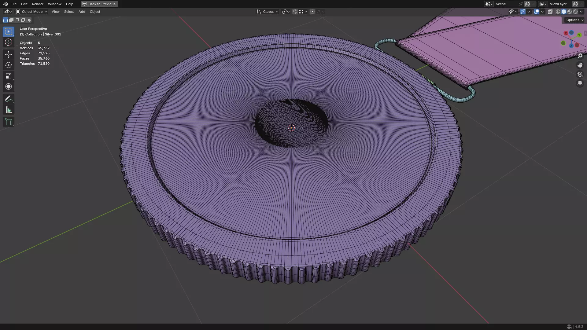 Silver Medal PBR 3D model_33