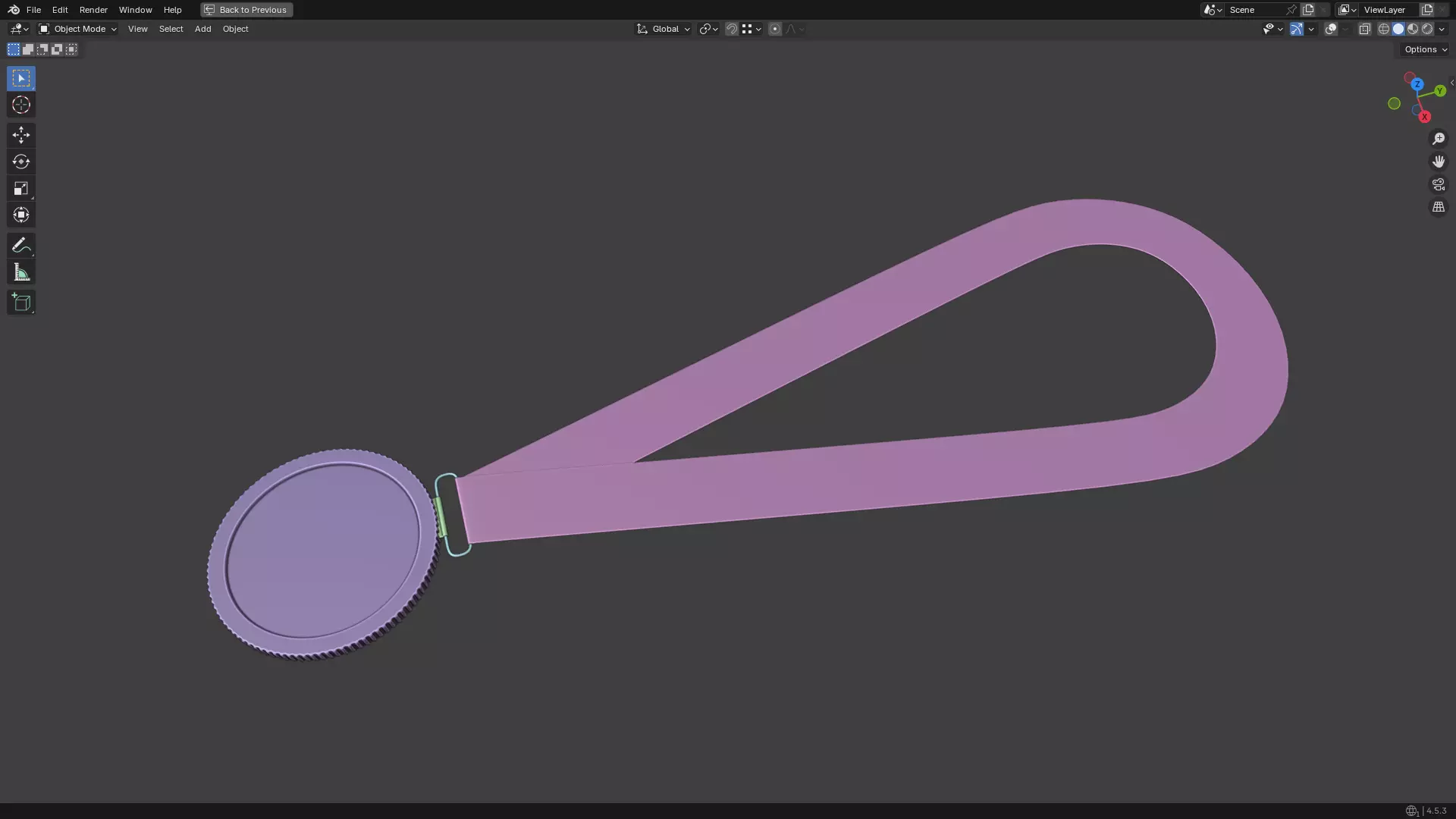Silver Medal PBR 3D model_14