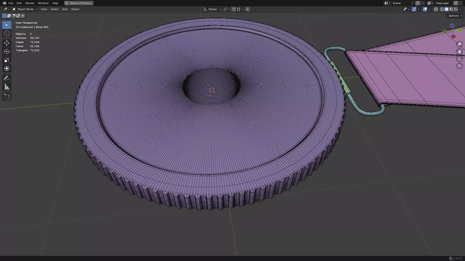 Silver Medal PBR 3D model_32