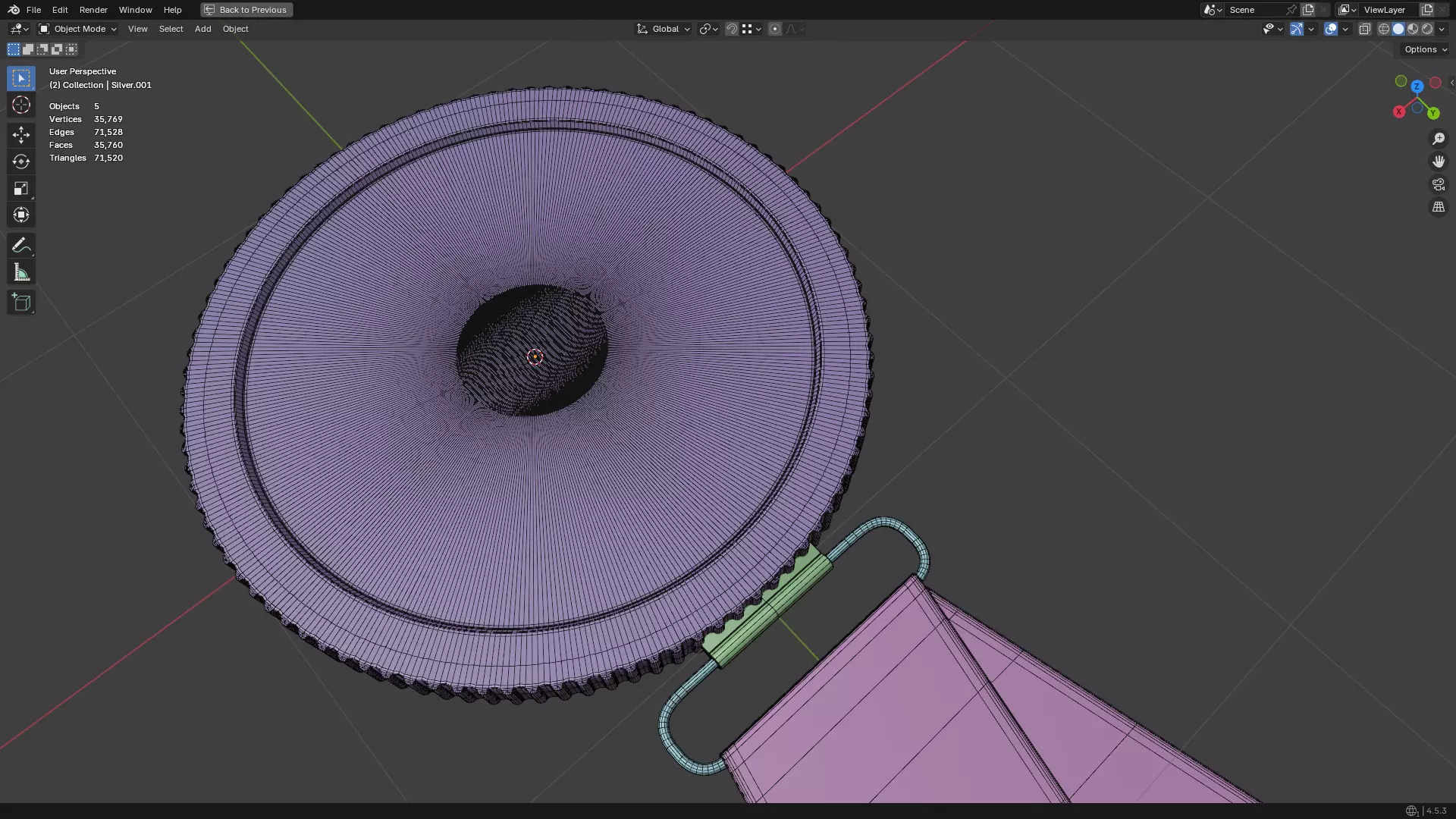 Silver Medal PBR 3D model_37