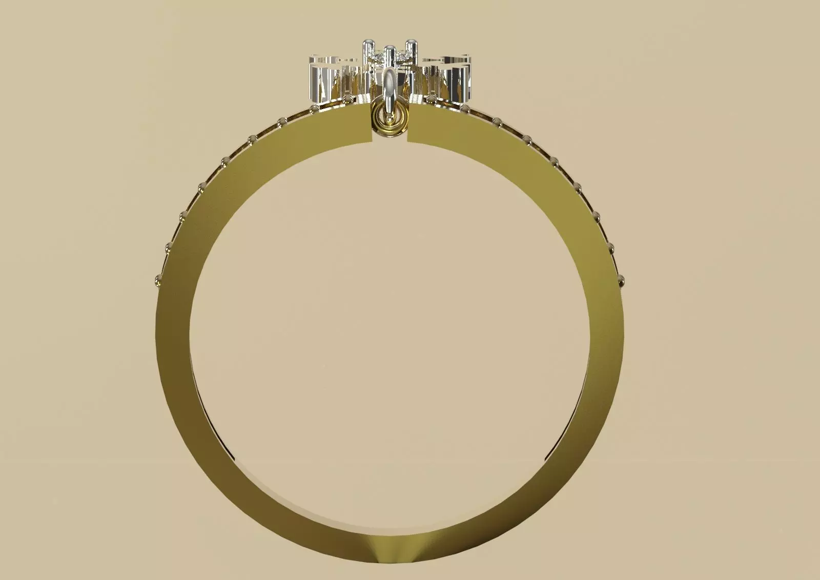 Snow jewelry gold STL 3DM 3D ring jr00282 3D print model_2