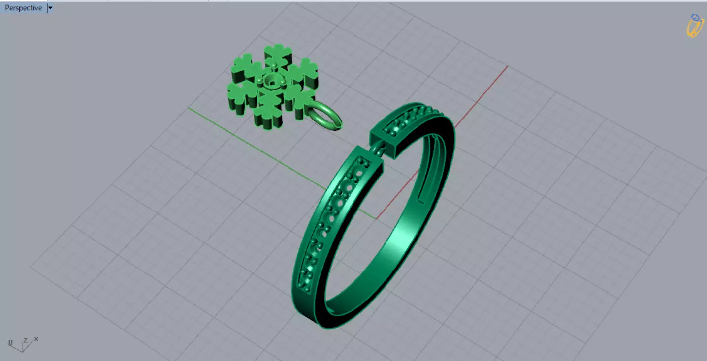Snow jewelry gold STL 3DM 3D ring jr00282 3D print model_6