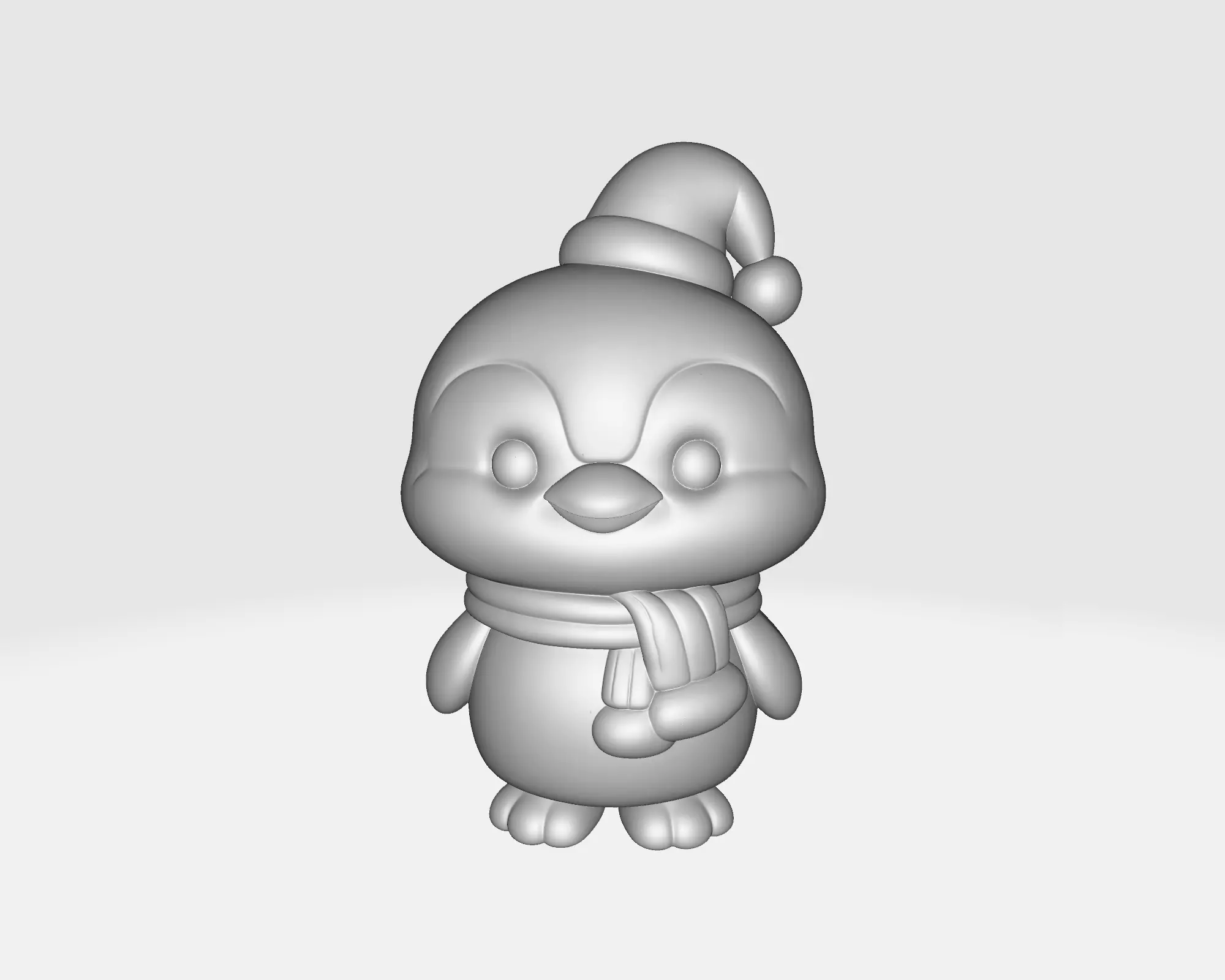 Adorable Christmas Penguin Figurine Holiday Penguin 3D print model_1