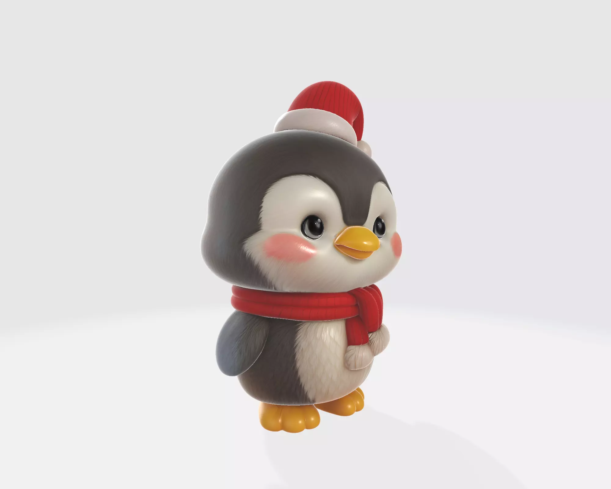 Adorable Christmas Penguin Figurine Holiday Penguin 3D print model_7