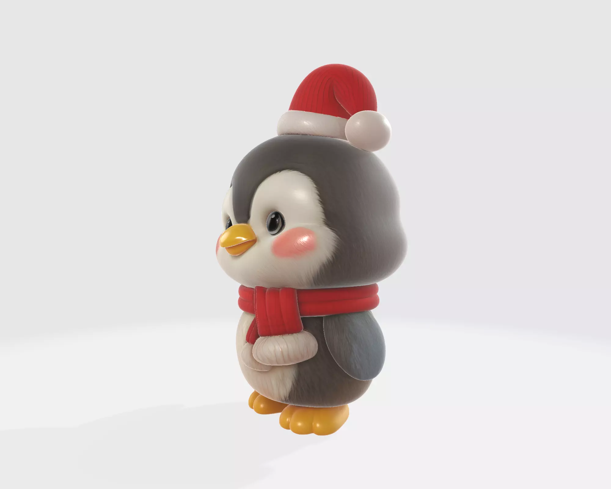 Adorable Christmas Penguin Figurine Holiday Penguin 3D print model_5