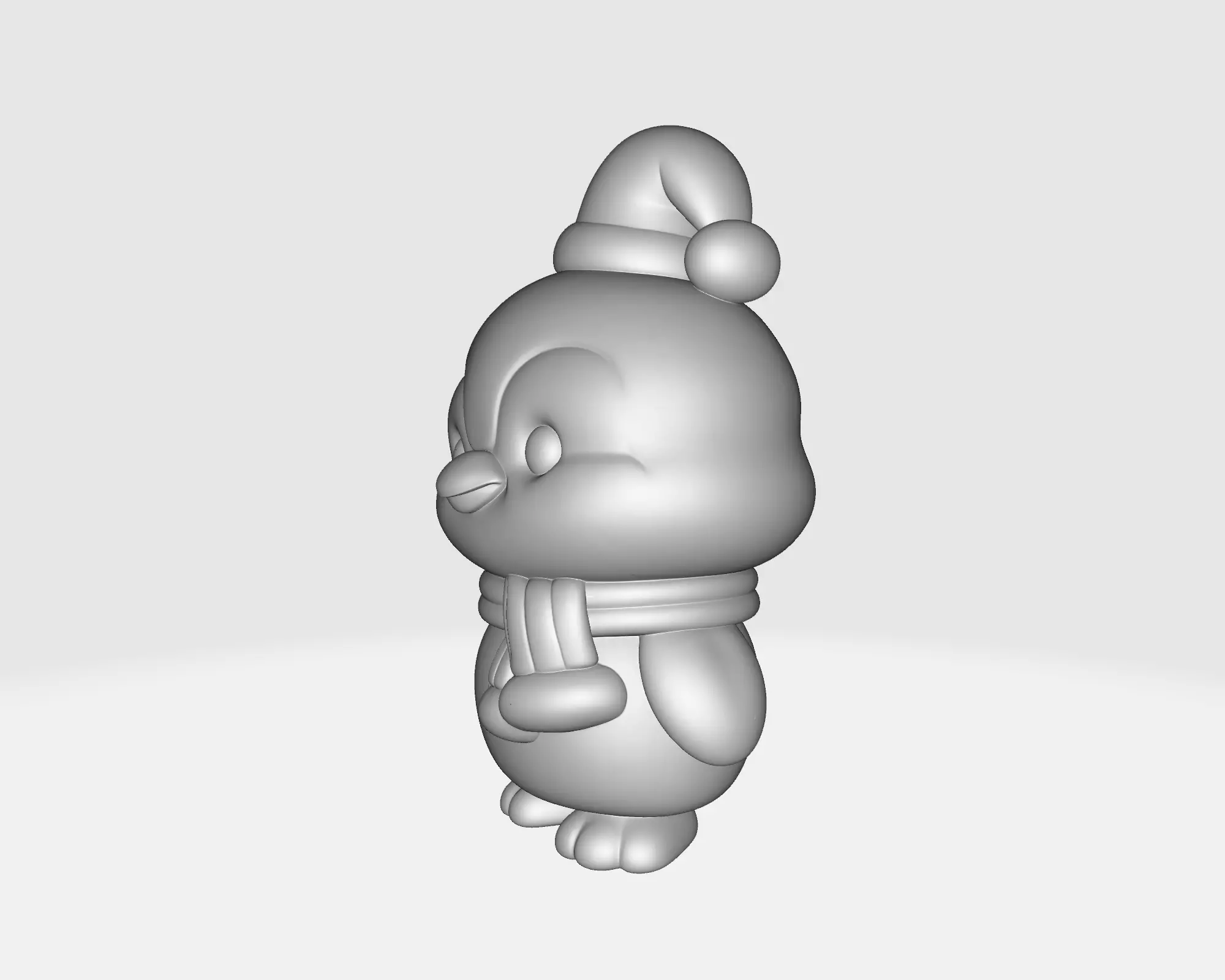 Adorable Christmas Penguin Figurine Holiday Penguin 3D print model_3