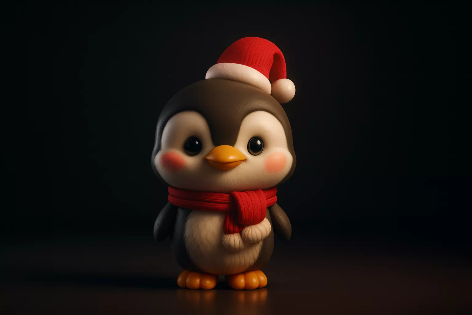 Adorable Christmas Penguin Figurine Holiday Penguin 3D print model_0