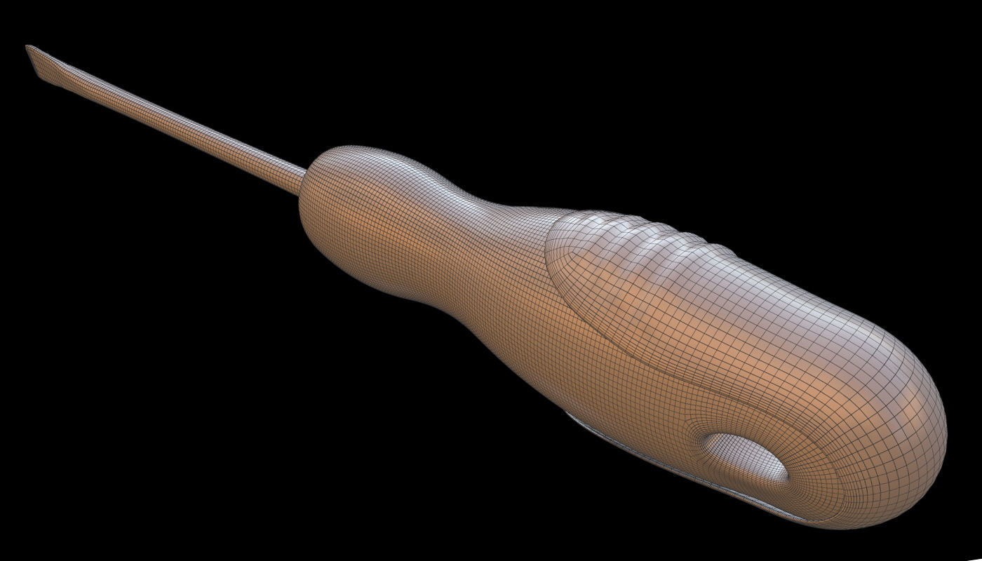 screwdriver set Low-poly 3D model_5