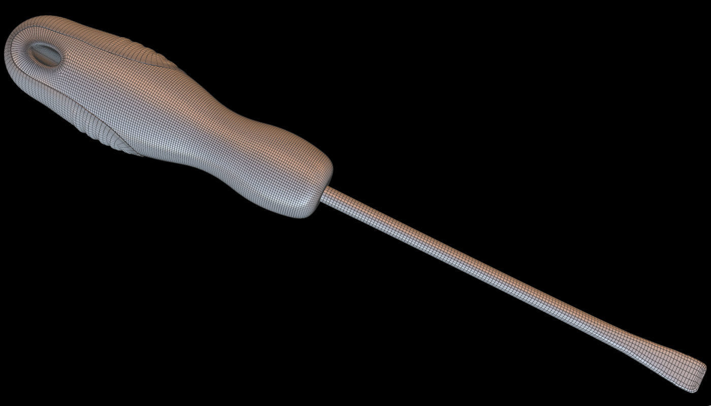 screwdriver set Low-poly 3D model_6