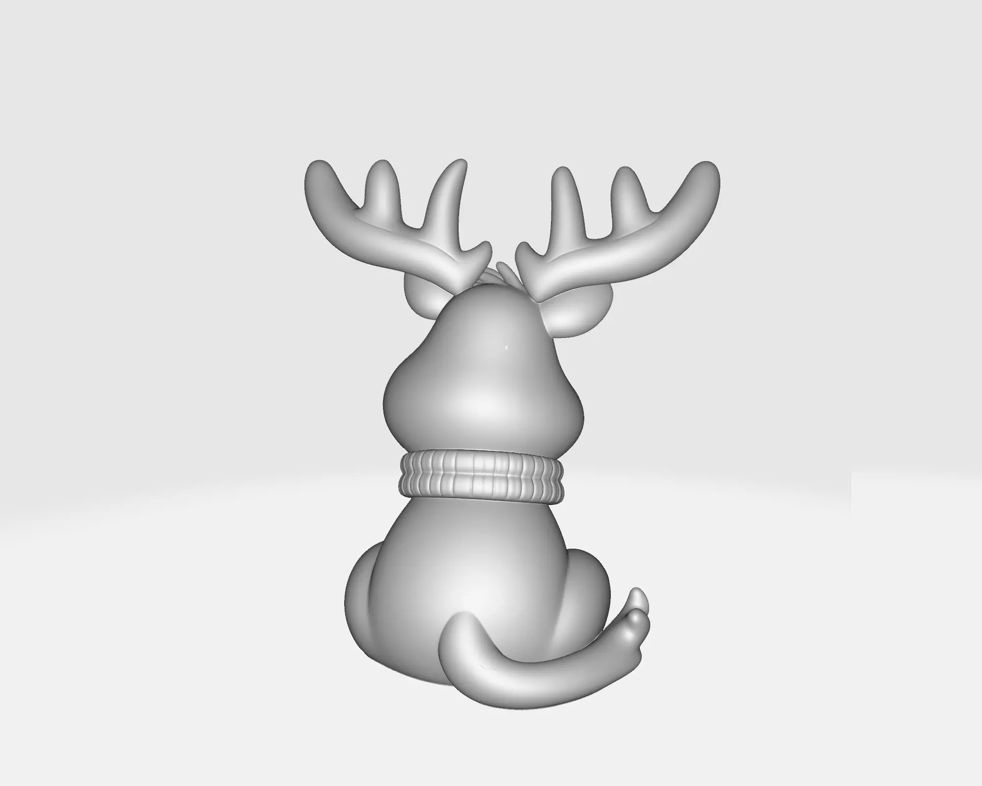 Cute Rudolph Reindeer Christmas Reindeer Holiday Ornament 3D print model_8