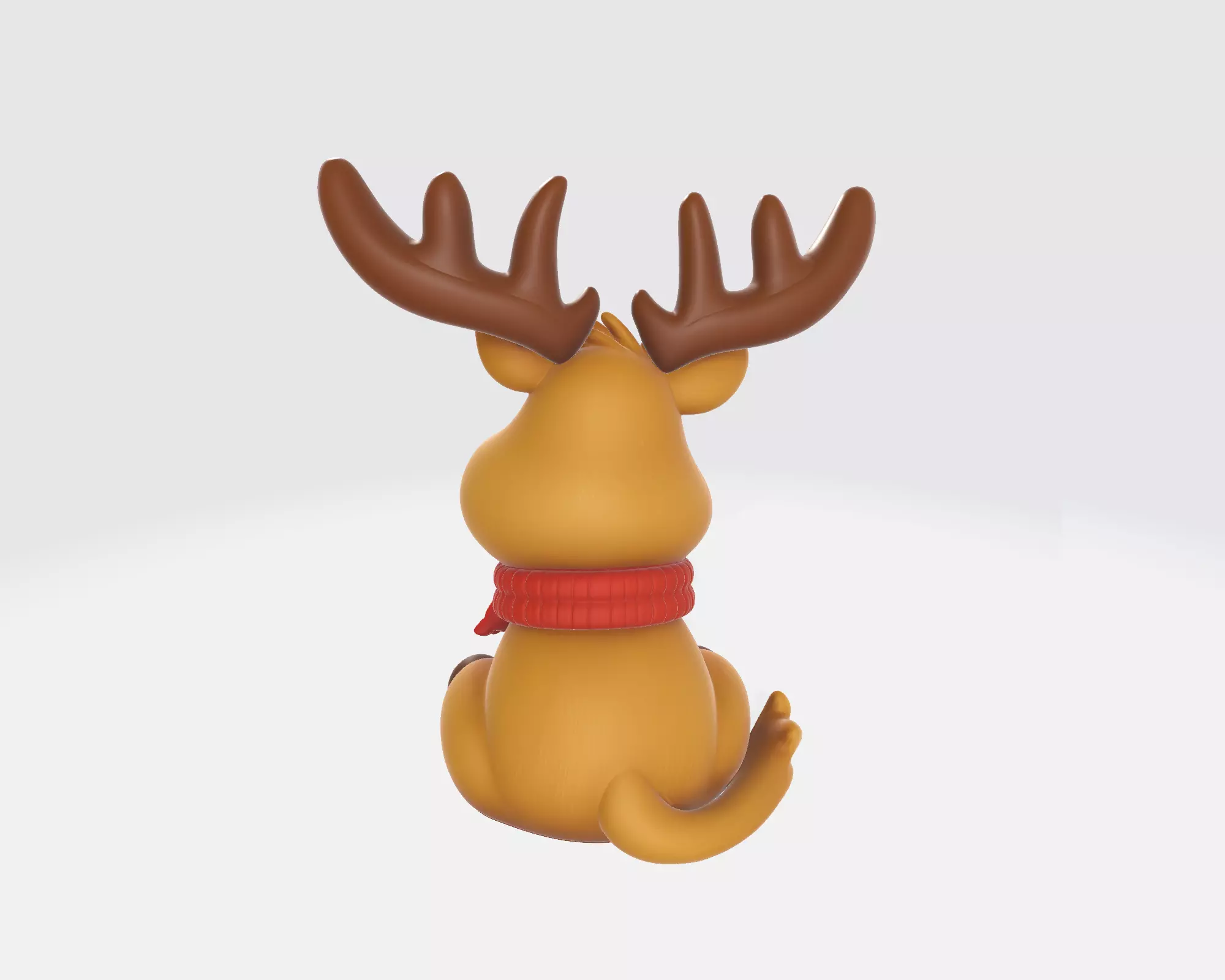 Cute Rudolph Reindeer Christmas Reindeer Holiday Ornament 3D print model_6