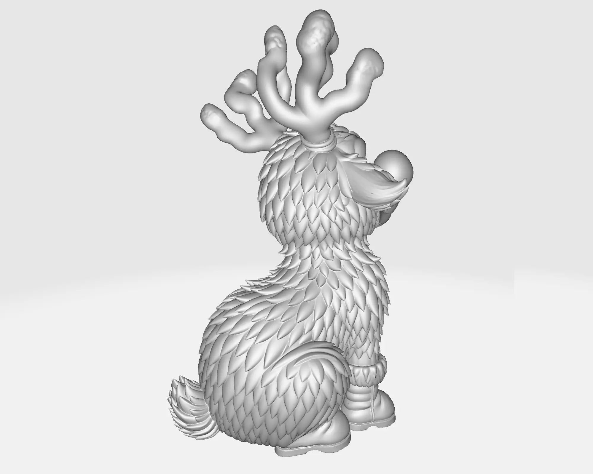Cute Rudolph Reindeer Christmas Decor Festive Holiday Ornament 3D print model_3