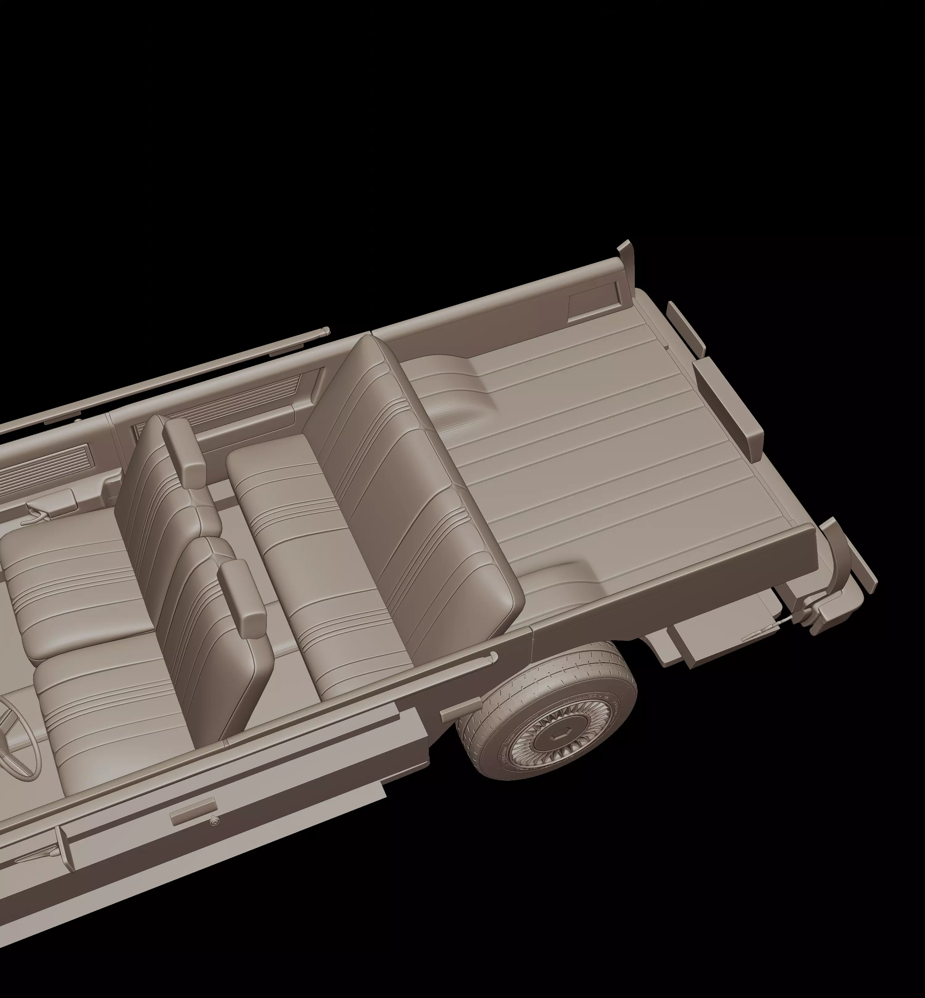 Chevrolet malibu classic 1980 four doors wagon 3D print model_7