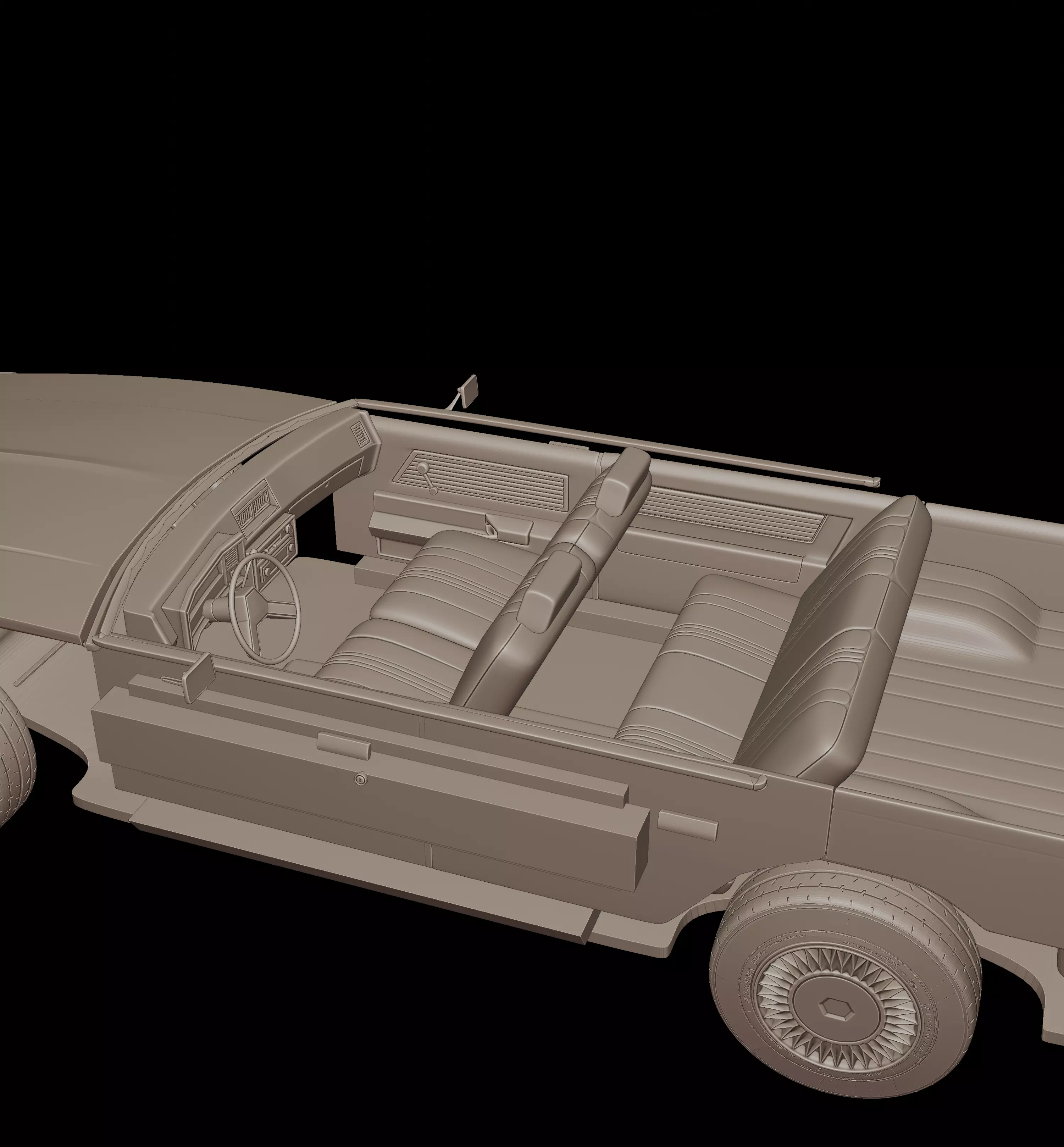 Chevrolet malibu classic 1980 four doors wagon 3D print model_6