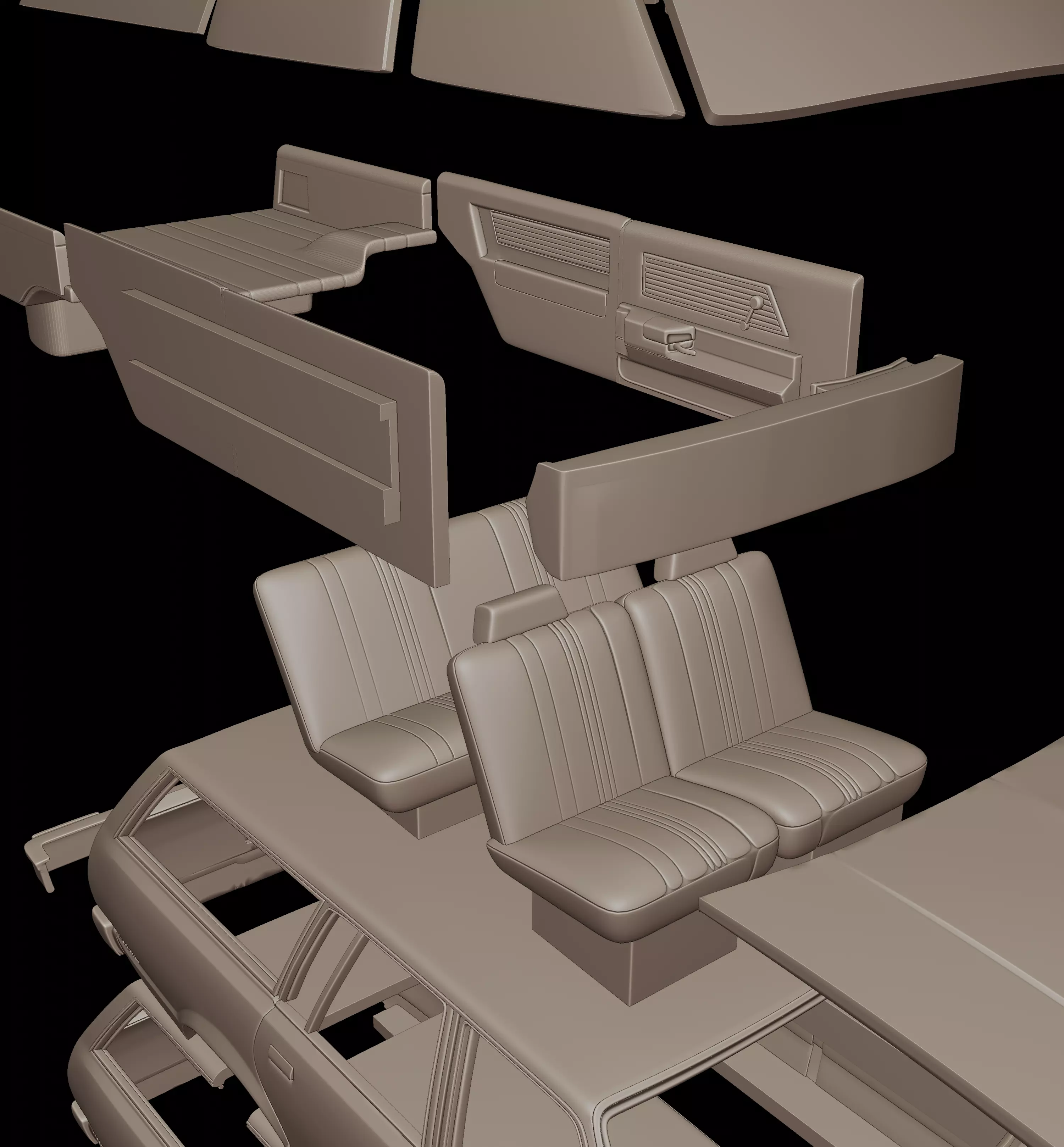 Chevrolet malibu classic 1980 four doors wagon 3D print model_12