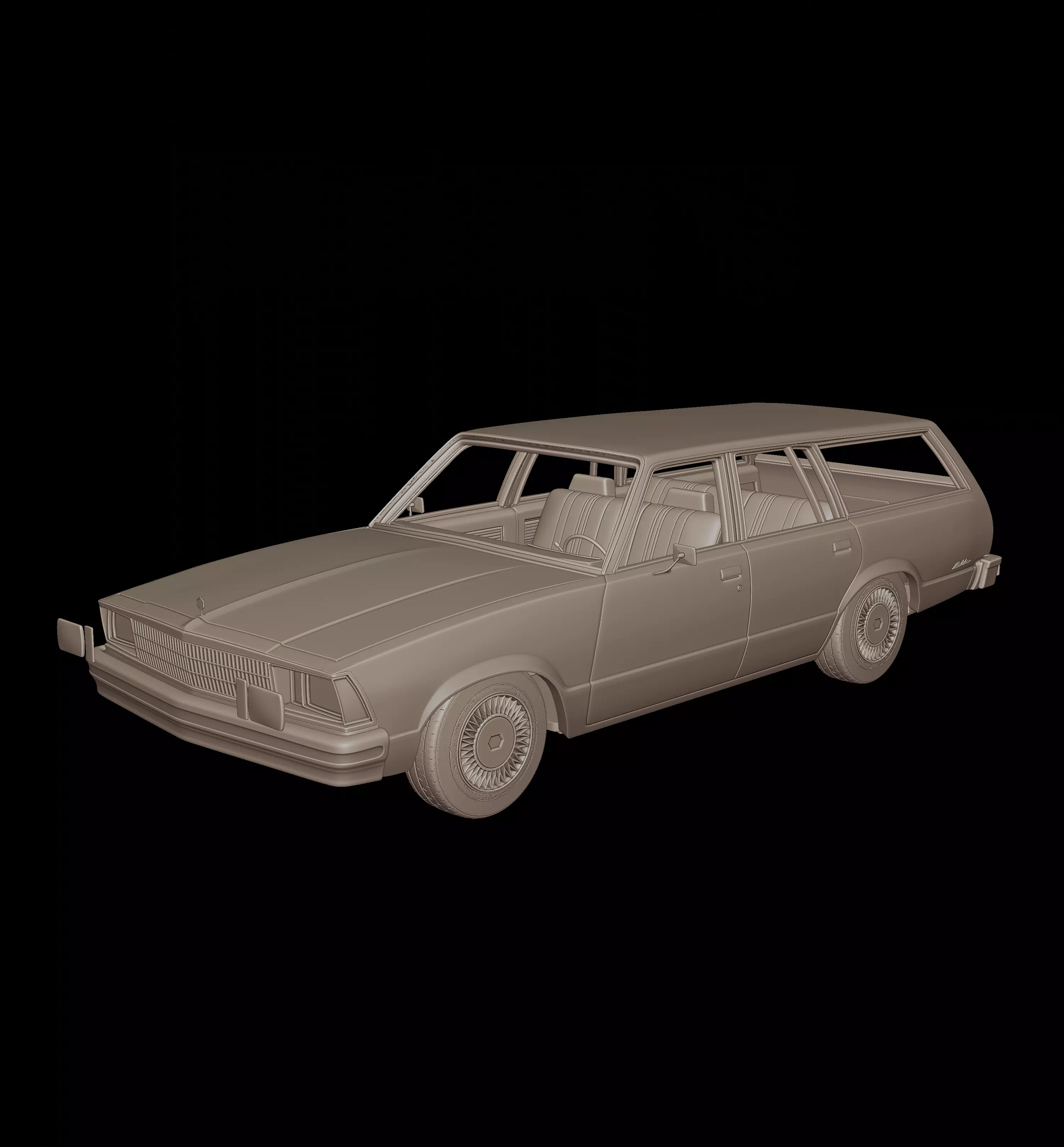 Chevrolet malibu classic 1980 four doors wagon 3D print model_0