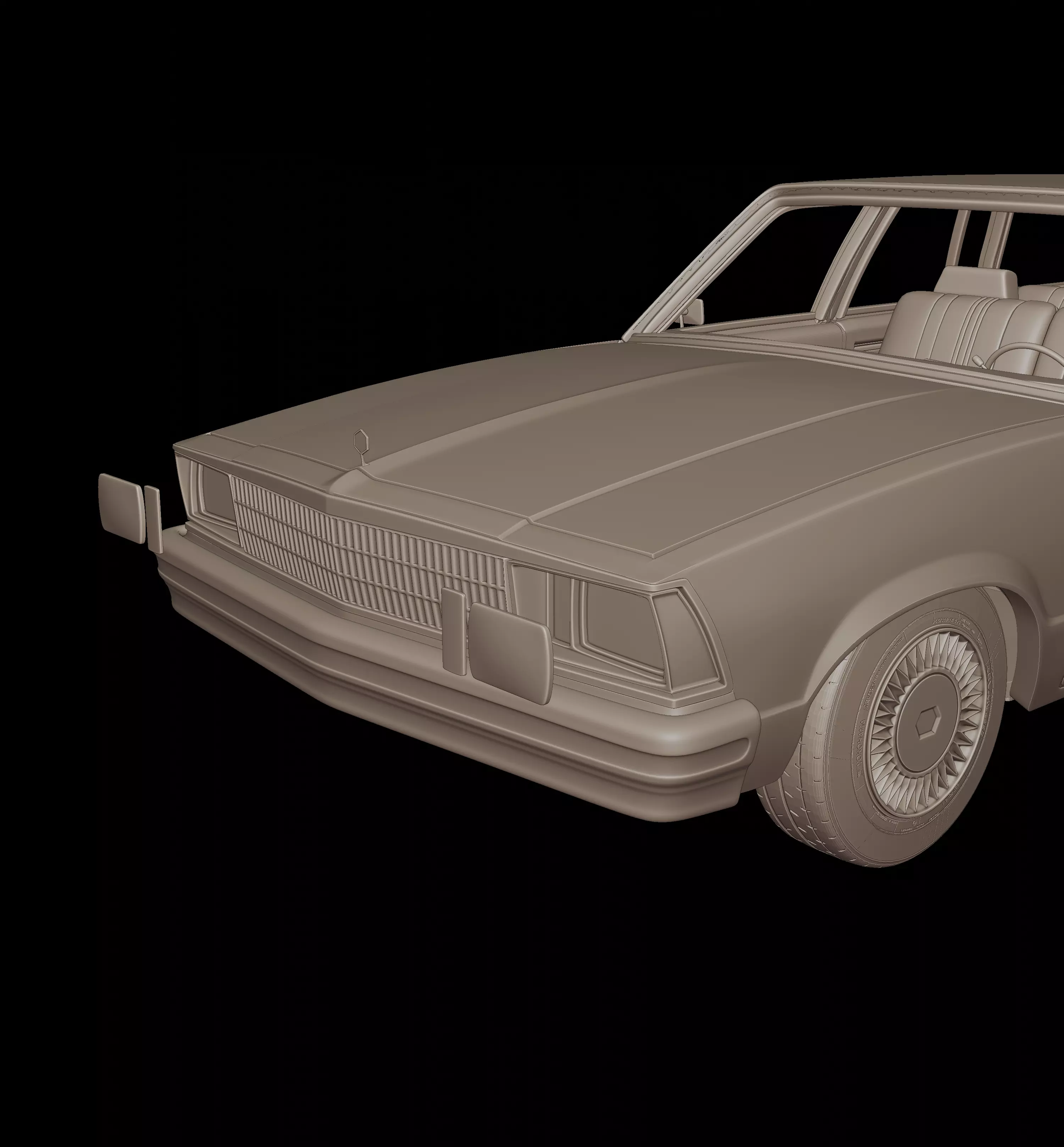 Chevrolet malibu classic 1980 four doors wagon 3D print model_5